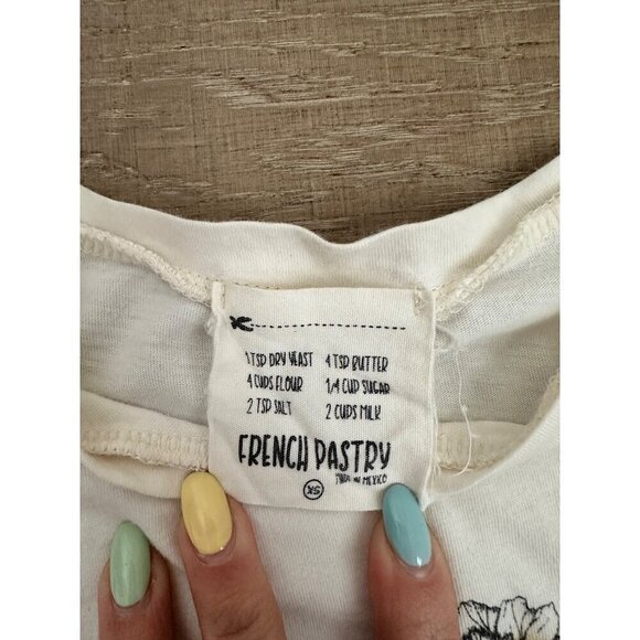 Greetings From California Graphic Tee White Cropped Fit By French Pastry S 100% - Picture 4 of 4